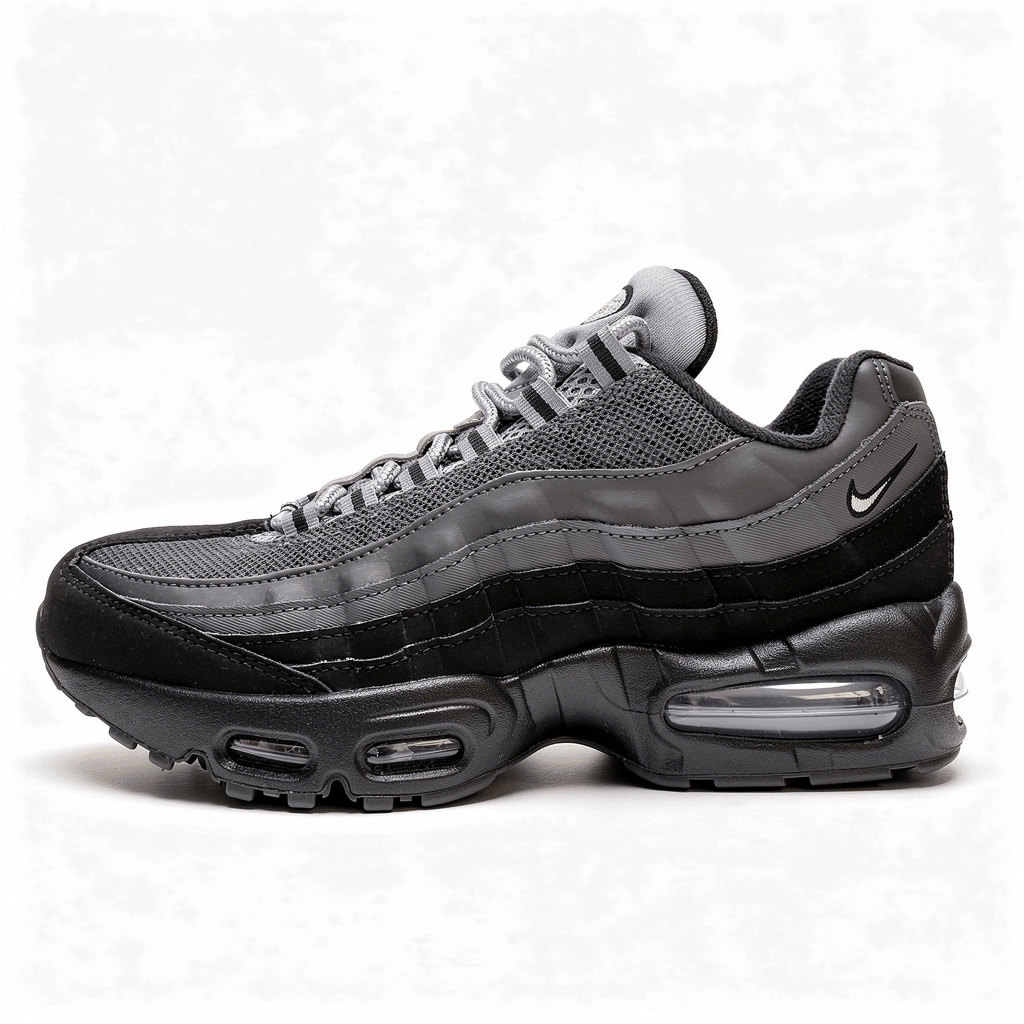 NIKE AIR MAX 95 ( GS ) SNEAKERS ENFANTSTOCK-OUT SNEAKERSNOIR/ANTHRACIT/GRIS FRAIS35.5STOCK-OUT SNEAKERS